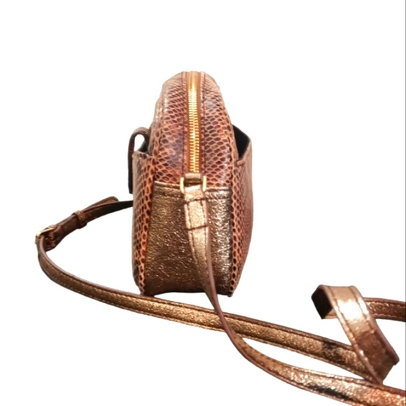 NEW Gili Crossbody Snake Embossed Genuine Leather Purse with Wallet - Picture 4 of 16